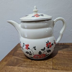 VINTAGE HALL‎ POTTERY " RED POPPY " PATTERN COFFEE / TEA POT